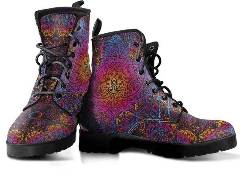 Leather Boots - Red Lotus