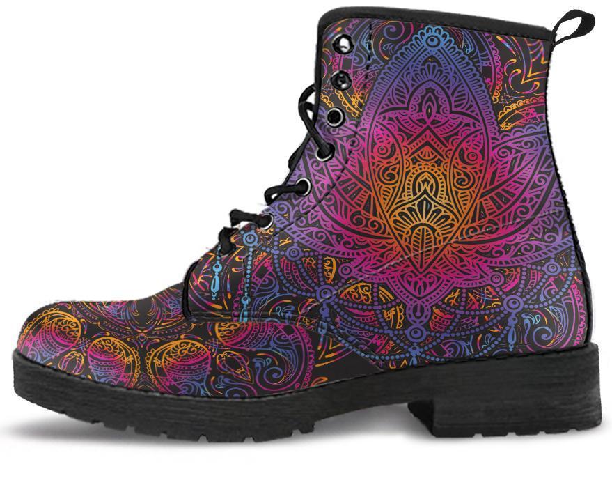Leather Boots - Red Lotus
