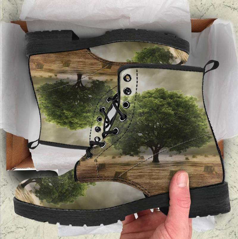 Leather Boots - Single Tree Of Life