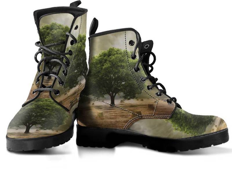 Leather Boots - Single Tree Of Life