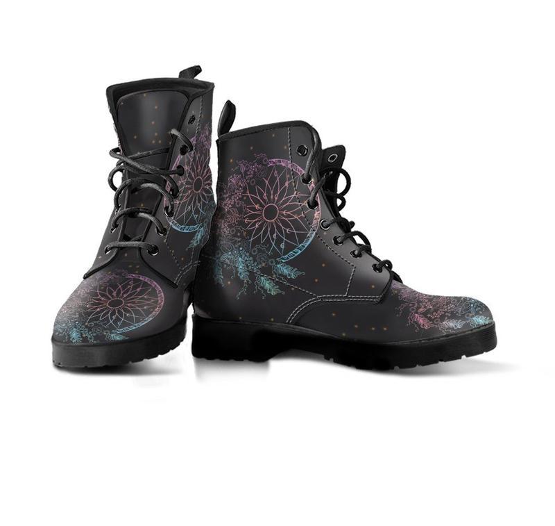 Leather Boots - Stars Dream Catcher