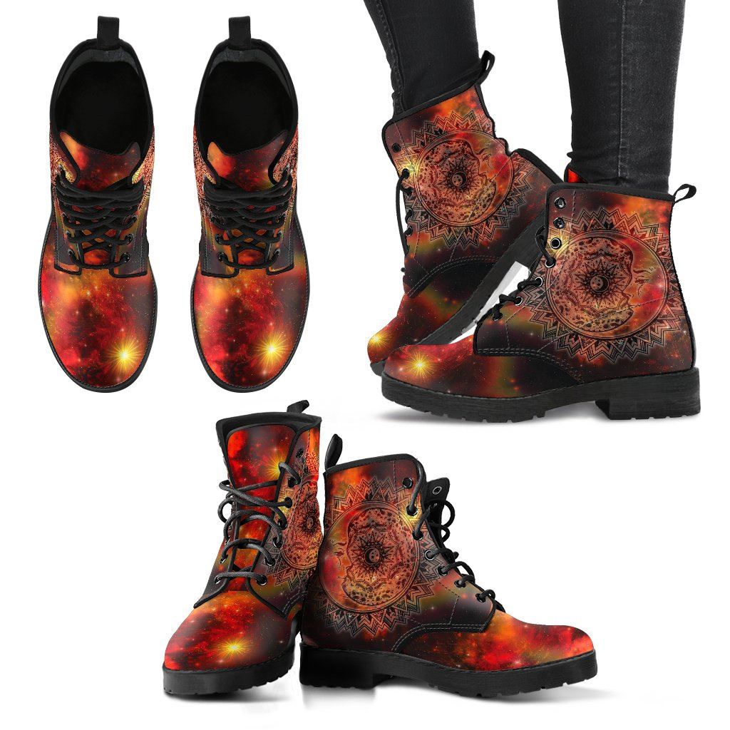 Leather Boots - Sun Moon