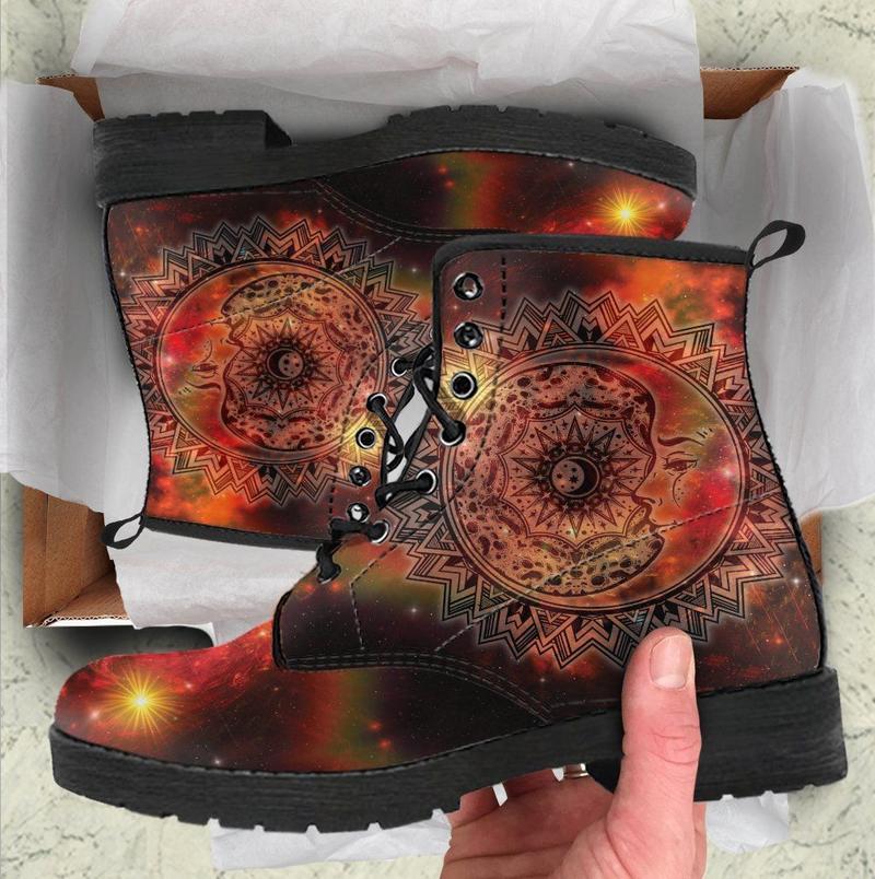 Leather Boots - Sun Moon