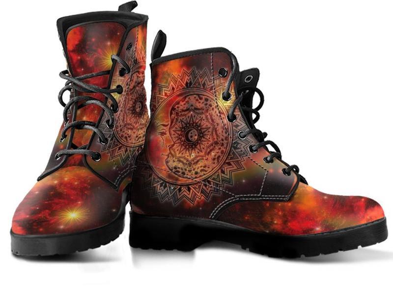 Leather Boots - Sun Moon
