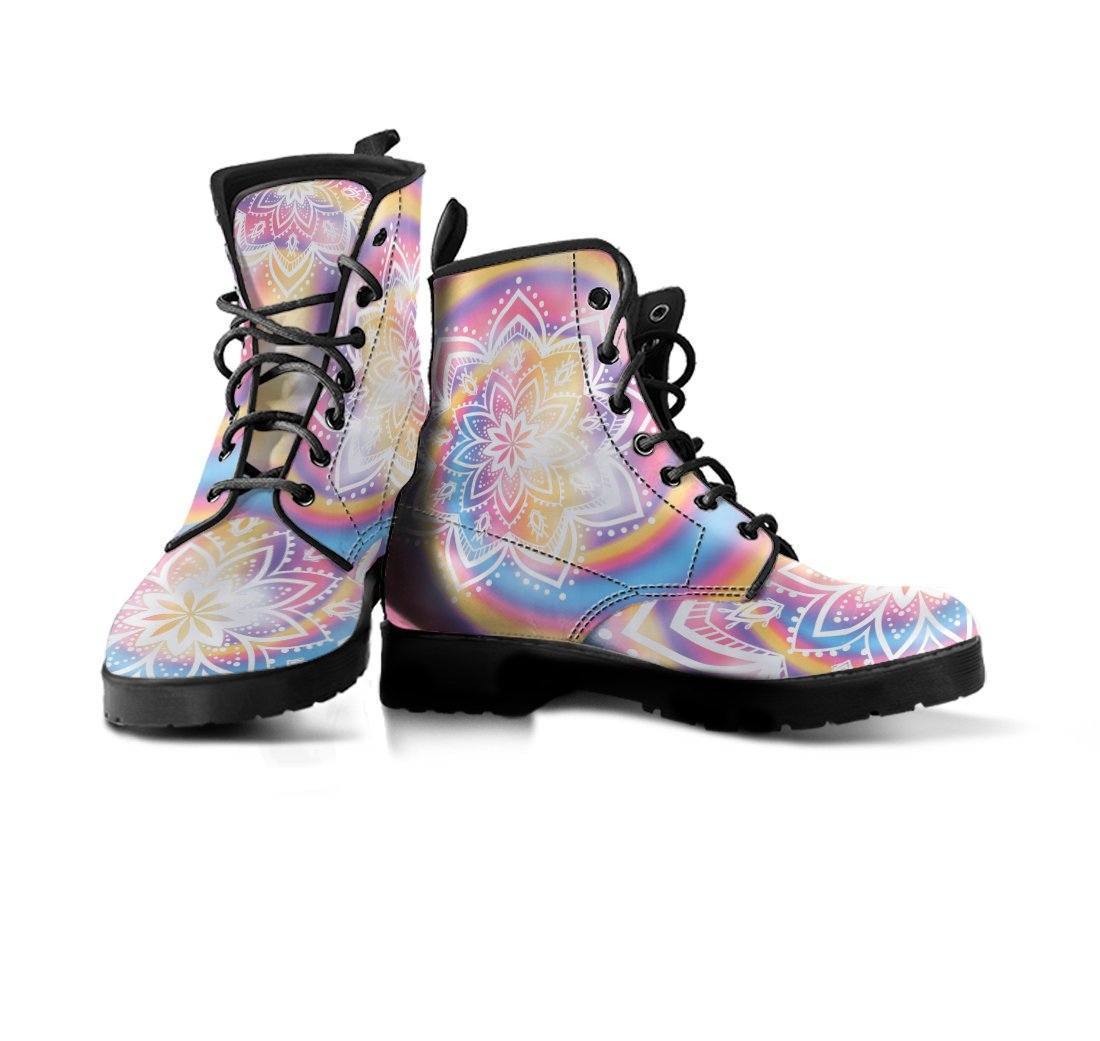 Leather Boots - Tie Dye Mandala