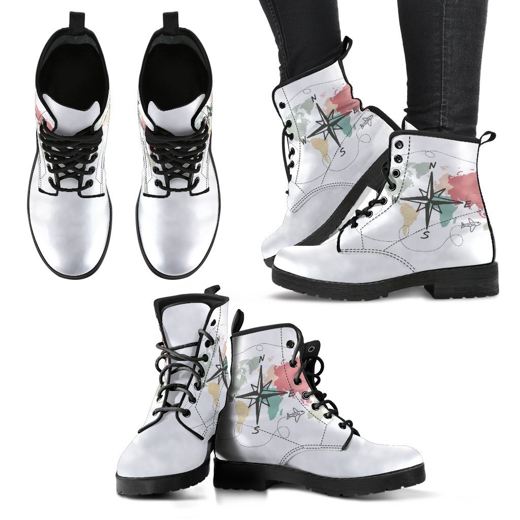 Leather Boots - Wanderlust Map