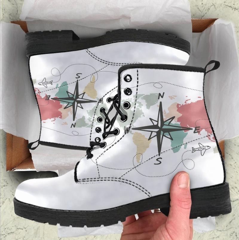 Leather Boots - Wanderlust Map