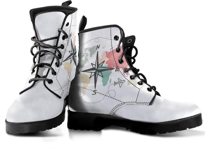 Leather Boots - Wanderlust Map