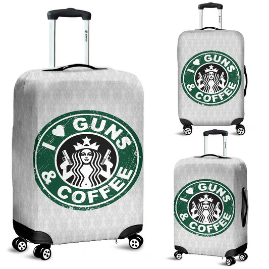 Luggage Covers - Coffee And Guns