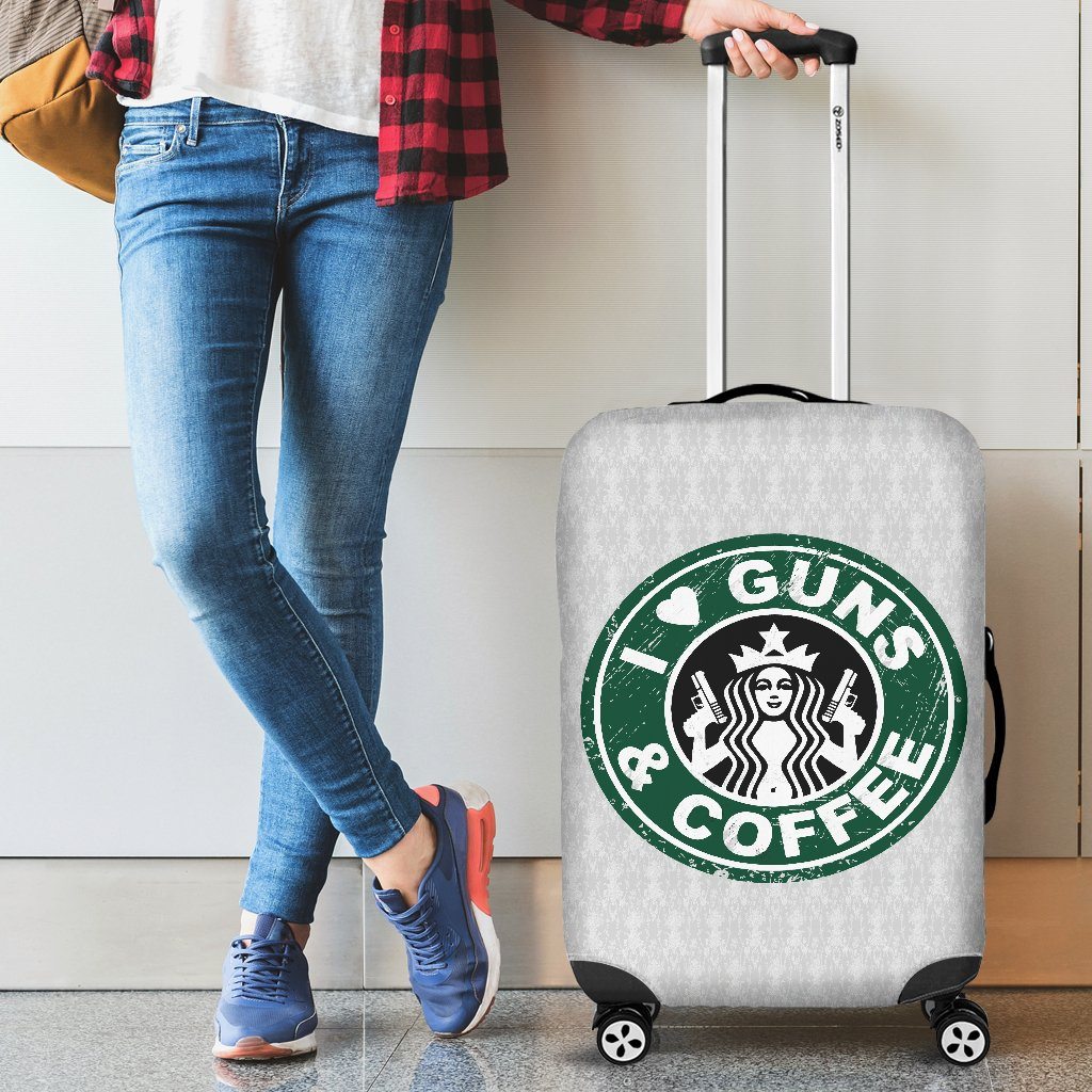 Luggage Covers - Coffee And Guns