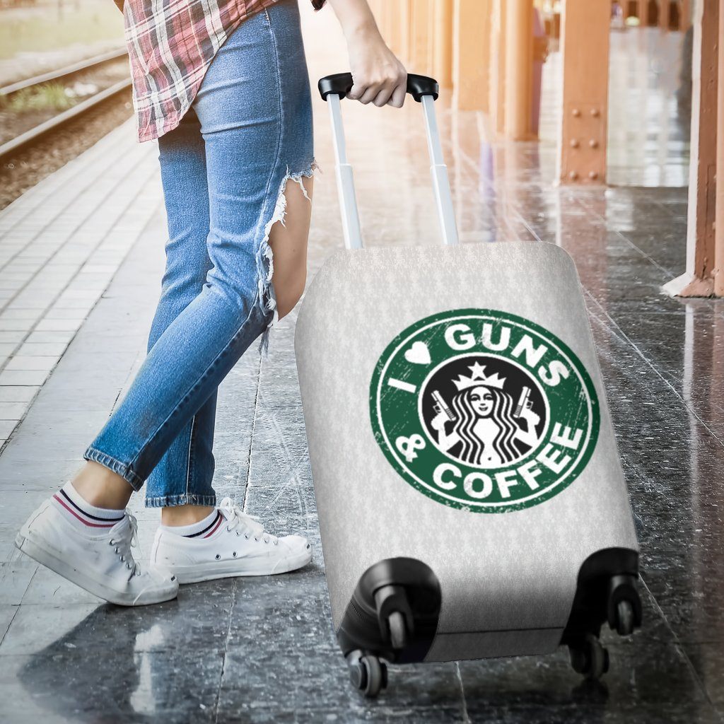 Luggage Covers - Coffee And Guns