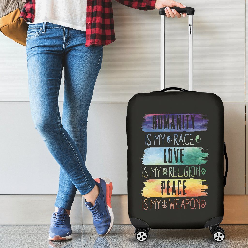 Luggage Covers - Humanity Love Peace