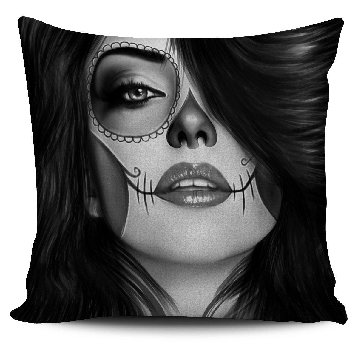 Pillow Cover - Calavera Girl