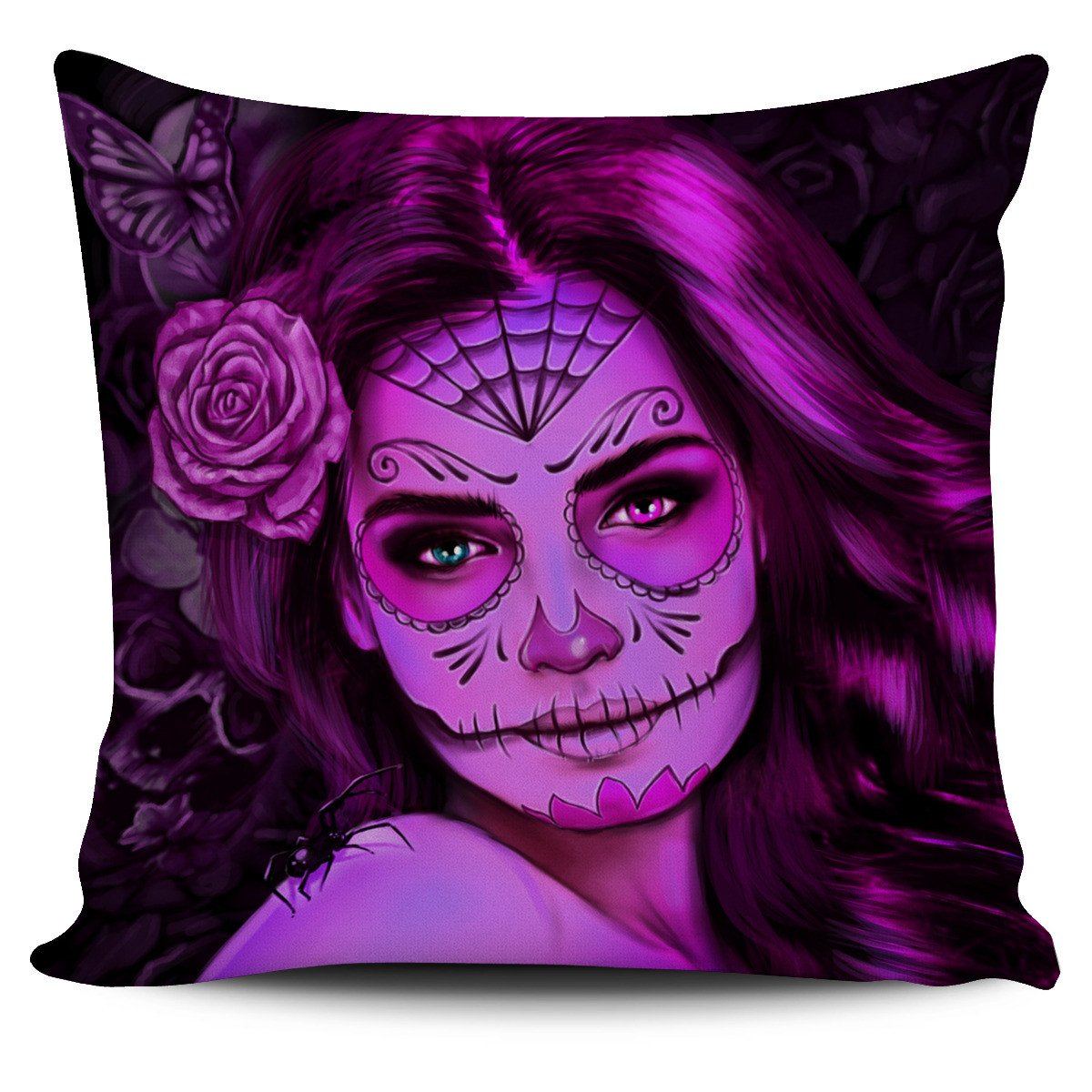 Pillow Cover - Calavera Girl