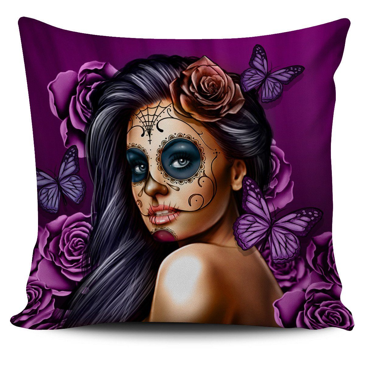 Pillow Cover - Calavera Girl