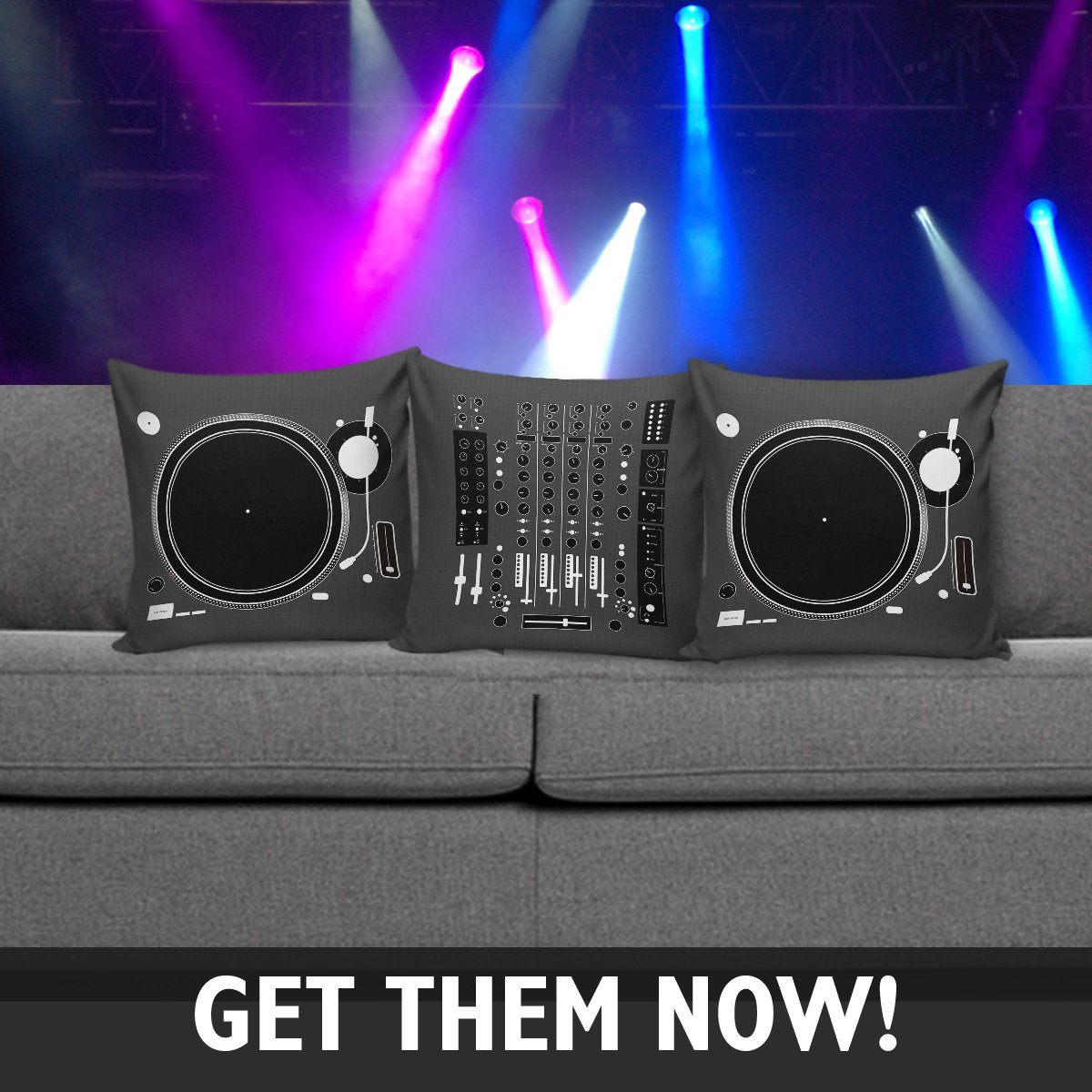 Pillow Cover - DJ's Equipment