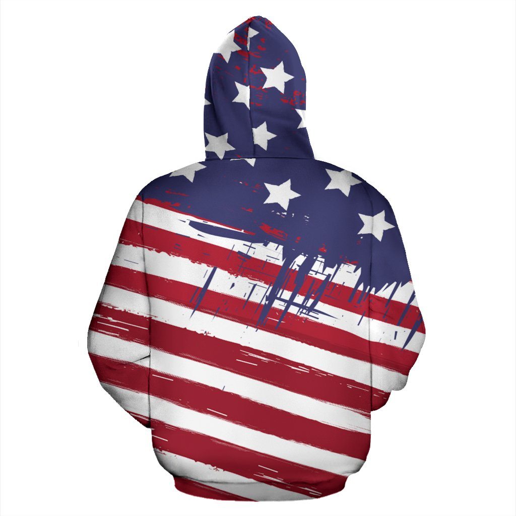 Pullover Hoodies - American Flag 4th Of July