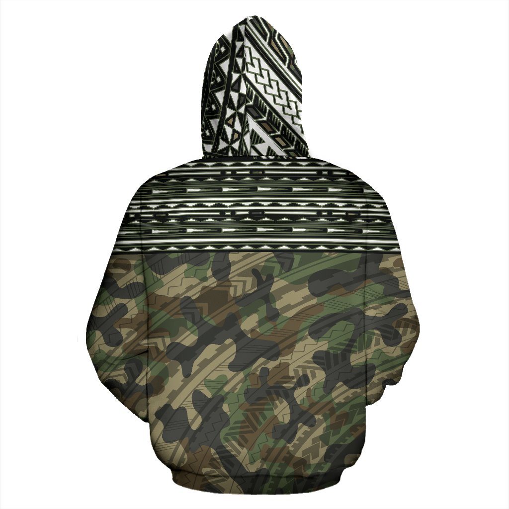 Pullover Hoodies - Camouflage Poly Army