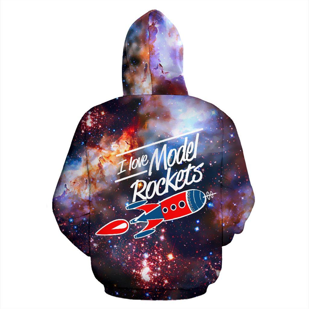 Pullover Hoodies - Galaxy Rocket Ship