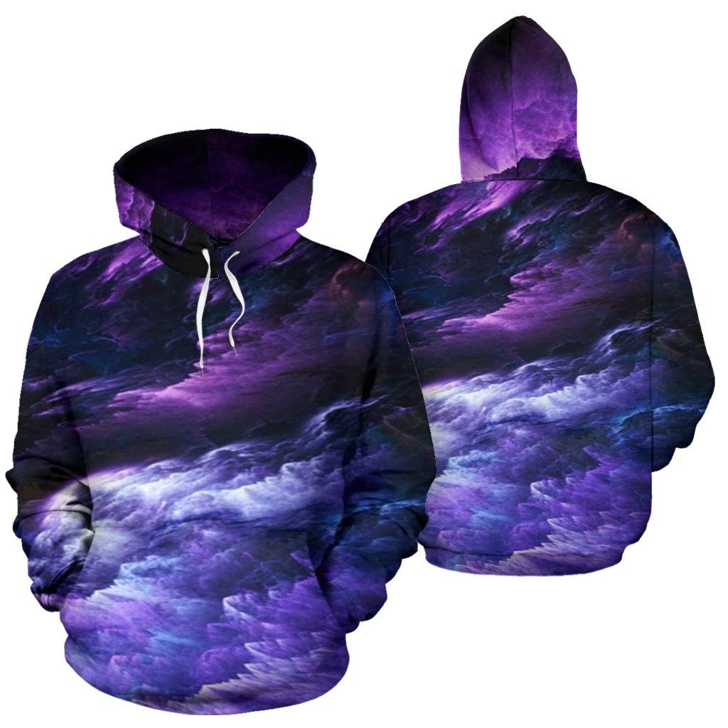Pullover Hoodies - Galaxy Universe Purple