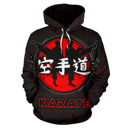 Pullover Hoodies - Karate Red Black