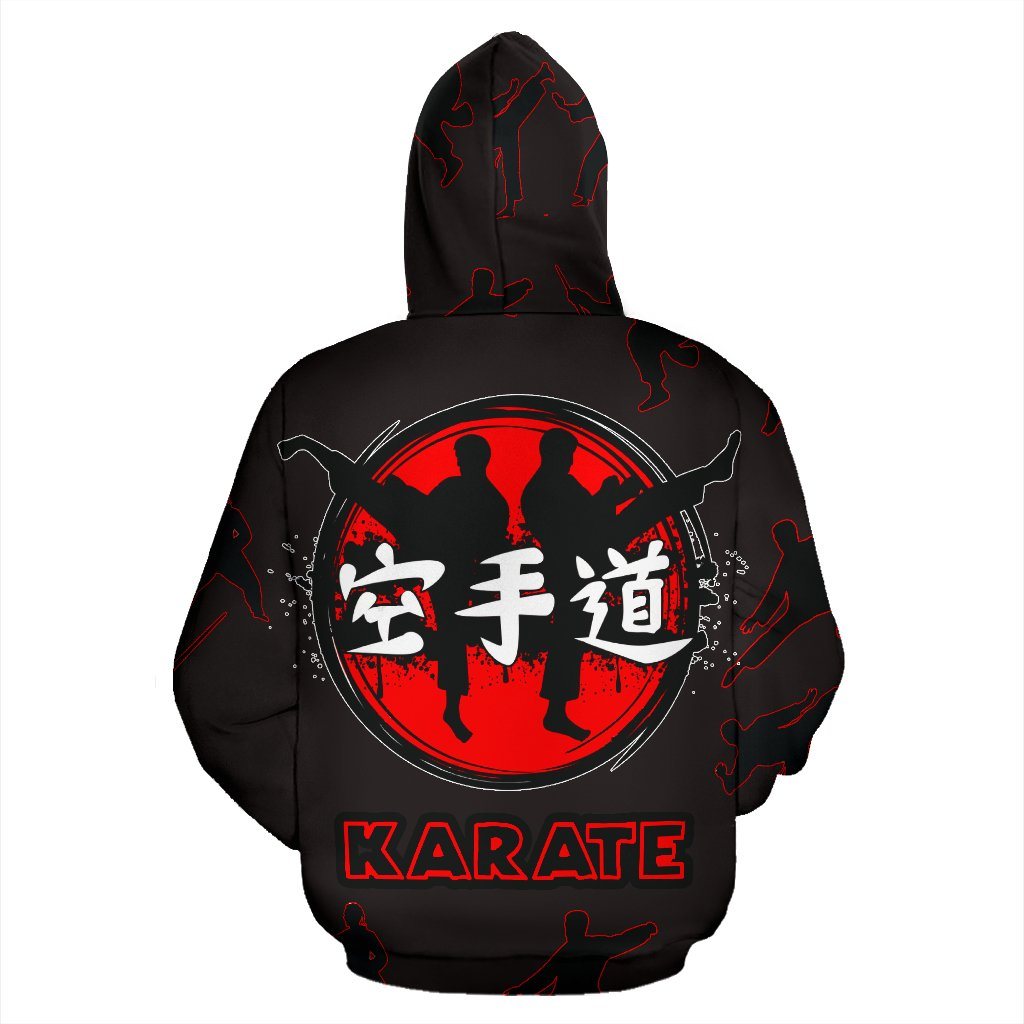 Pullover Hoodies - Karate Red Black
