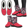 Sugar Skull Faux Fur Boots